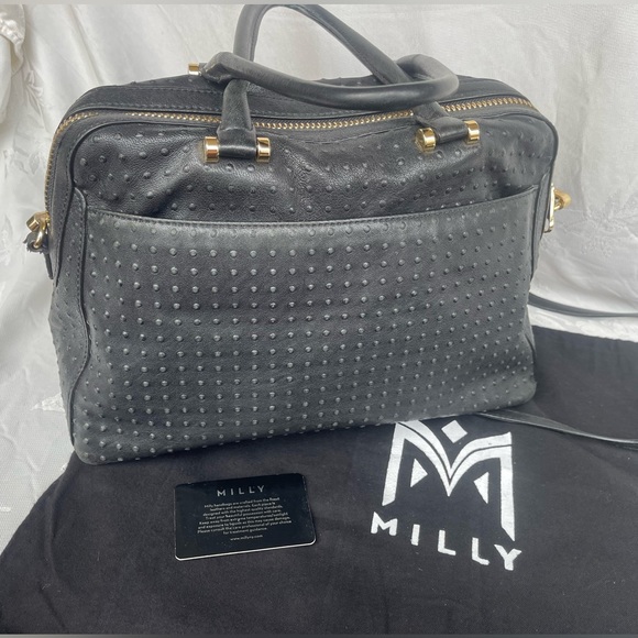 Milly leather satchel with shoulder strap and dust bag and card - Picture 2 of 13